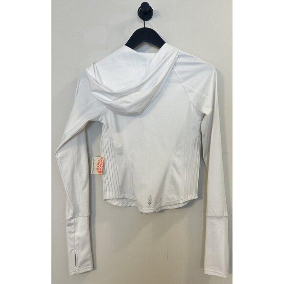 FREE PEOPLE Movement Playin For Keeps Zip Jacket in White Combo Size X-Small NWT - Picture 6 of 7